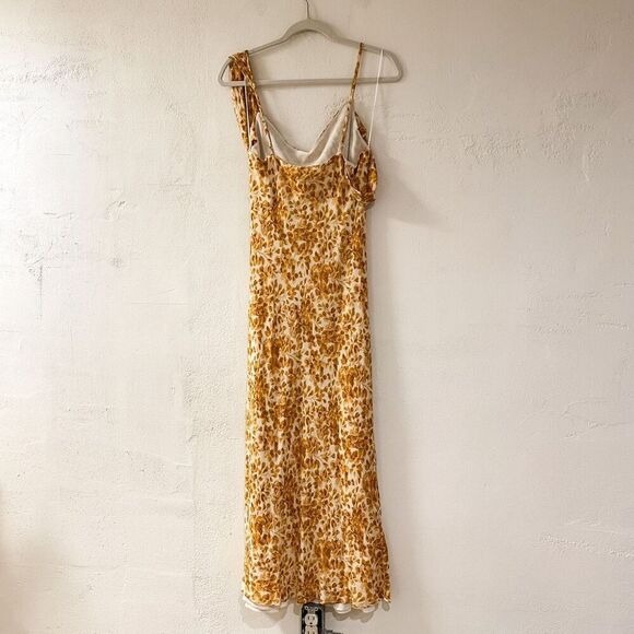Reformation Reya Dress in Goldfinch Size 6 - Picture 3 of 7